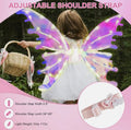 LED Moving Butterfly Angel Wings Electric Light Up Girls Costume Battery Operated