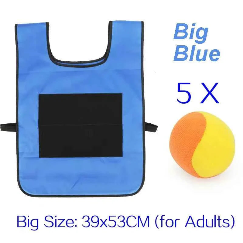 Sticky Dodge Ball Game Vest Outdoor Sports Toy Jersey Fabric  Props Throw Catch Soft Fleece Balls Safe for Kids Teens Adults