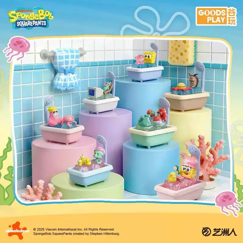 Genuine Spongebob Squarepants 3d Keycap Blind Box Official Movie Peripheral Mr Krabs Squidward Figurine For Mechanical Keyboard