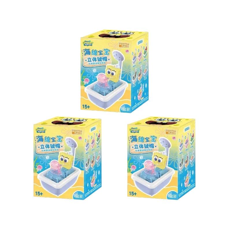 Genuine Spongebob Squarepants 3d Keycap Blind Box Official Movie Peripheral Mr Krabs Squidward Figurine For Mechanical Keyboard