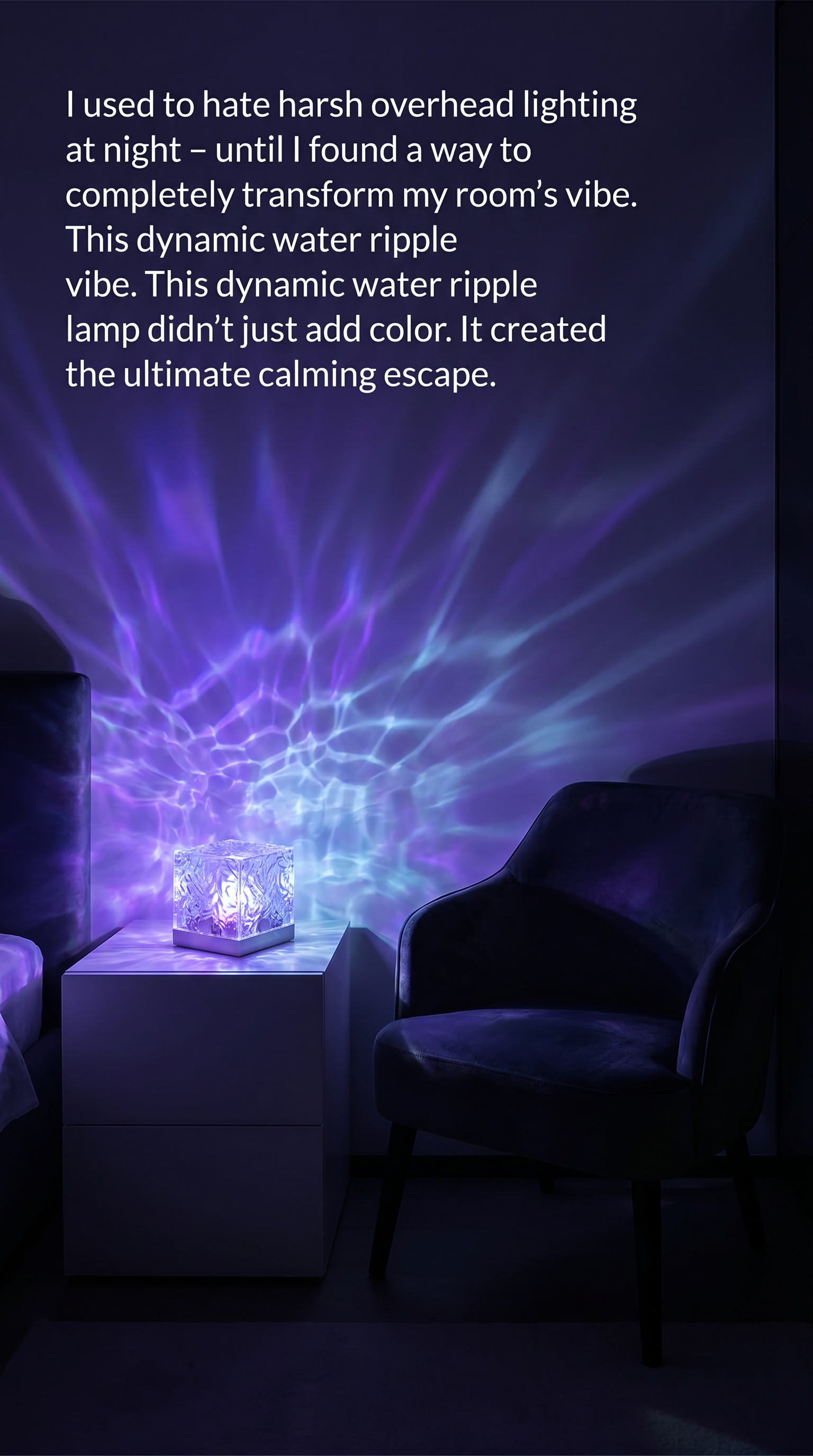 HOMEFISH RGB 16 Colors Night Light with Remote Ocean Wave Aurora Projector Rechargeable Table Lamp for Home Bedroom Decor