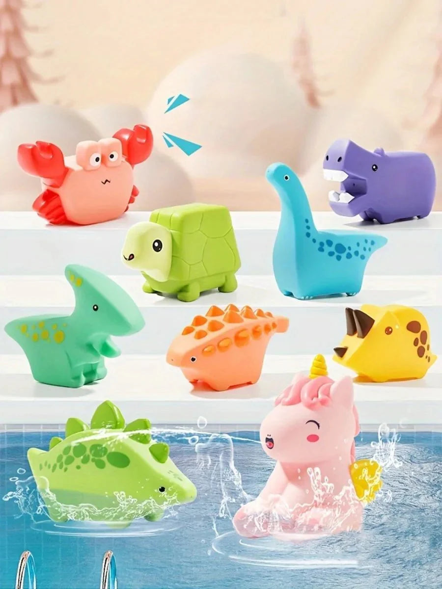 Dinosaur Squirt Bath Toys | Soft Squeeze Water Toys for Toddlers